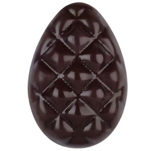 1 Demi Oeuf Capitonné Pâques  (3,7 cm) - Chocolat Noir