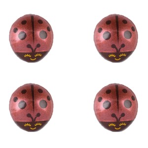 4 Coccinelles (2,3 cm) - Chocolat