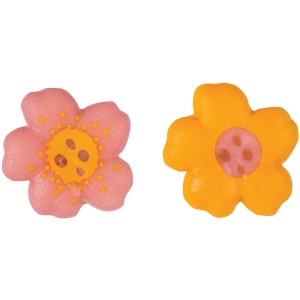 2 Petites Fleurs Pastel ( 2,7 cm) - Chocolat Blanc