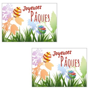 2 Plaquettes Joyeuses Pques Tulipes - Azyme