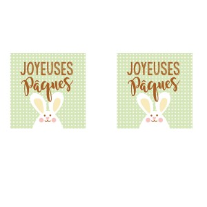 2 Carrs Joyeuses Pques Lapin - Azyme