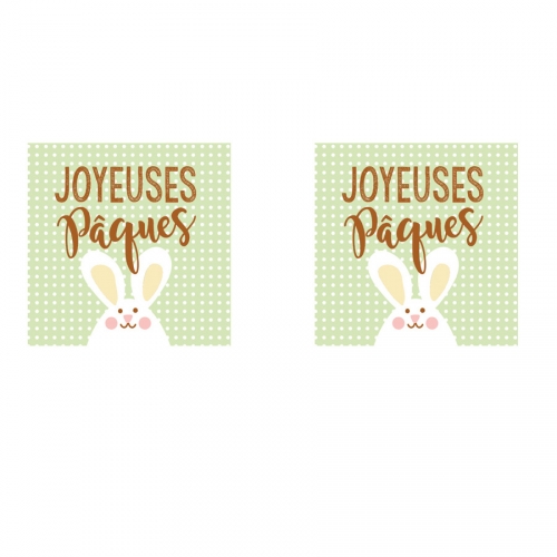 2 Carrs Joyeuses Pques Lapin - Azyme 