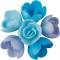 6 Mini Roses Bleu (3 cm) - Azyme images:#0