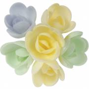 6 Mini Roses (3 cm) Azyme - Saveur Vanille Caramel