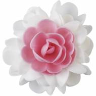 1 Bouquet de Roses Rose et Blanc (10 cm) - Azyme