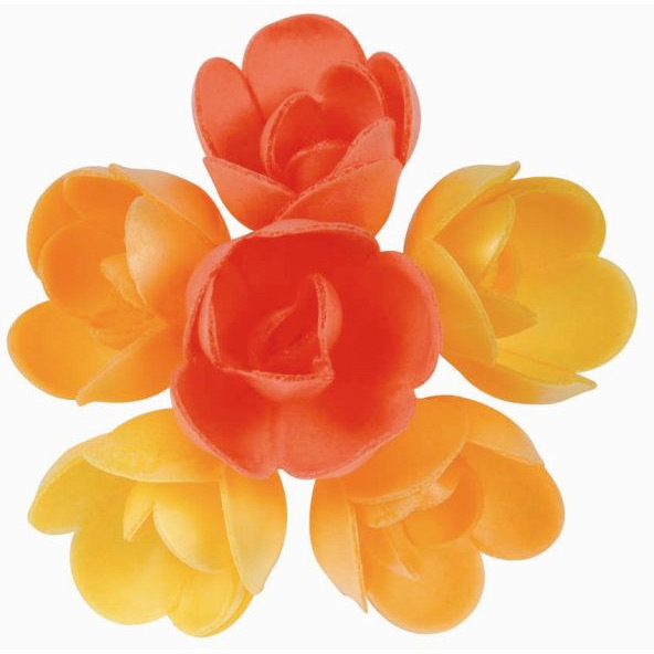 6 Petites Roses (4 cm) Azyme - Saveurs Fruits Exotiques 