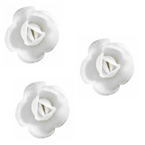 3 Petites Roses Blanc Bio (4 cm) - Azyme