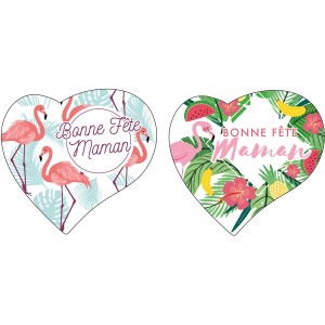 2 Coeurs Bonne Fte Maman (7,5 cm) - Azyme