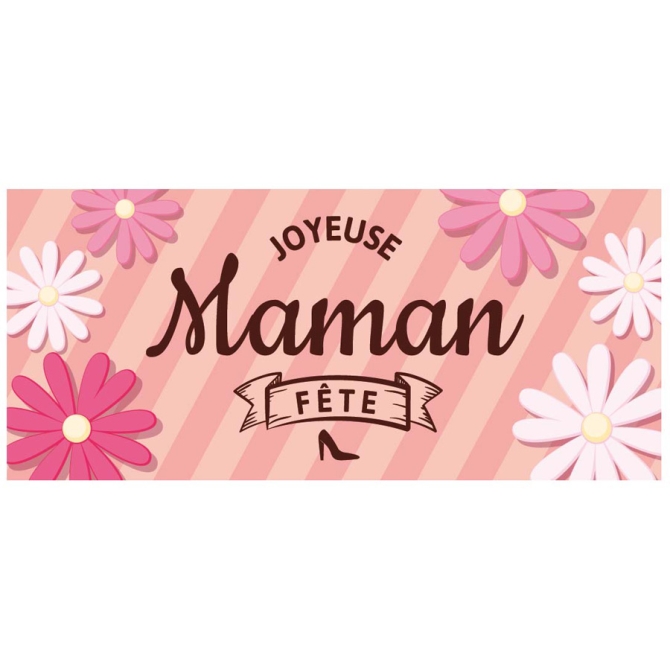 1 Plaquette Bonne Fête Maman (9 cm) - Azyme 