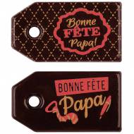 2 Tags Bonne Fête Papa ! ( 5,5 cm) - Chocolat