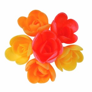 6 Mini Roses Saveurs Fruits Exotiques (3 cm) - Azyme