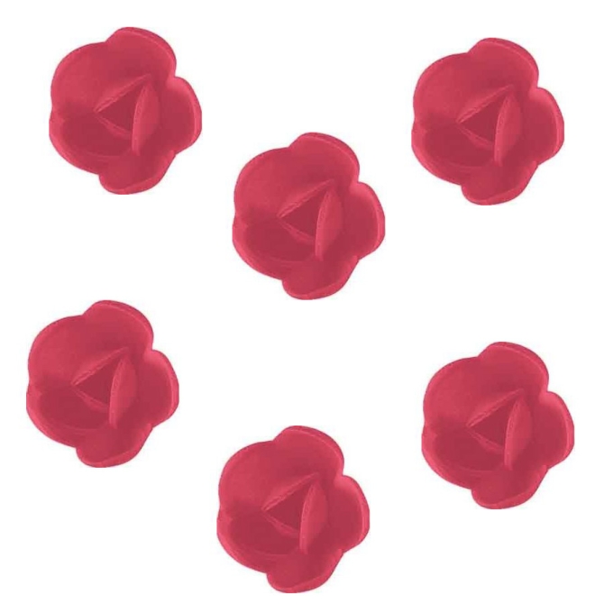 6 Mini Roses (3 cm) Azyme - Saveur Fraise 