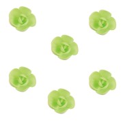 6 Mini Roses (3 cm) Azyme Vert Pastel - Saveur Vanille Caramel