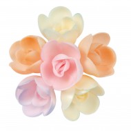 4 Petites Roses (4 cm) Azyme - Nuancée