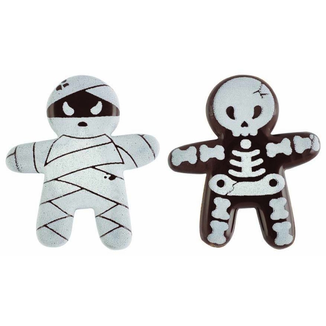 2 Bonhommes Pain d Epices (4cm) - Chocolat Noir 