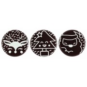 3 Mini Disques Noël Neigeux  - Chocolat Noir