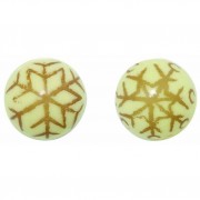 2 Boules 3D Flocons (2,8 cm) - Chocolat Blanc