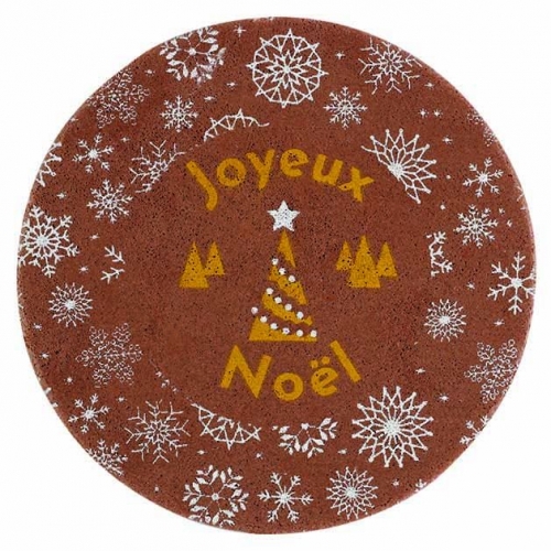 2 Mini Disques Joyeux Nol (5 cm) - Azyme 