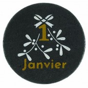 2 Mini Disques 1er Janvier (Ø3,5 cm) - Azyme