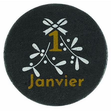 2 Mini Disques 1er Janvier (3, 5 cm) - Azyme 