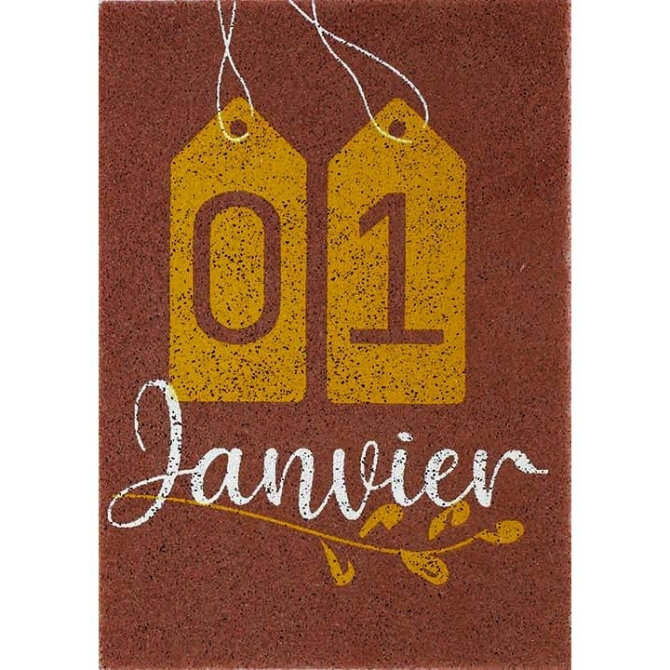 2 Plaquettes 1er Janvier (6 cm) - Azyme 