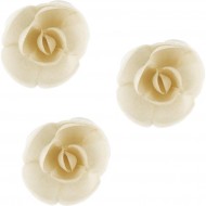 3 Petites Roses Bio Crème (4 cm) - Azyme