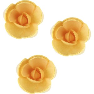 3 Petites Roses Bio Orange (4 cm) - Azyme