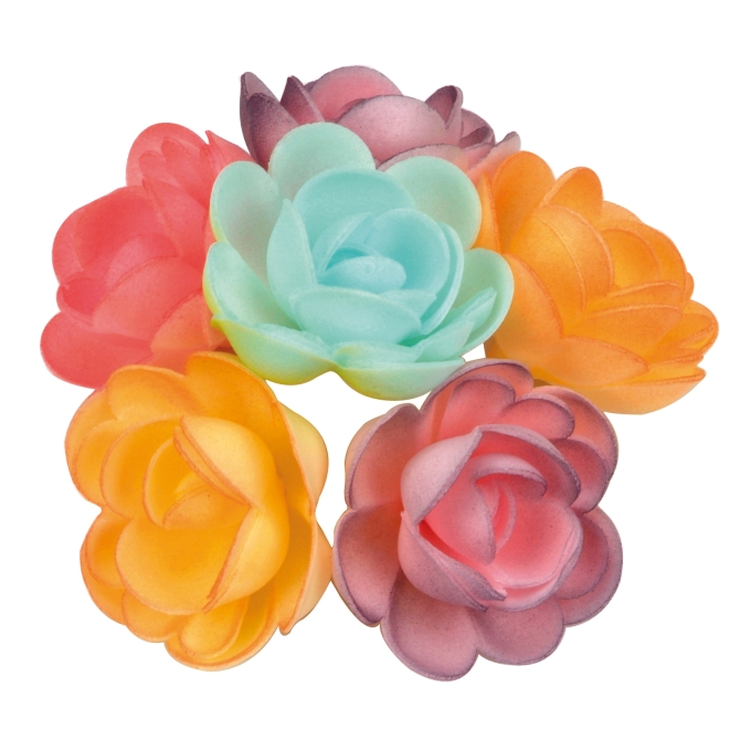 4 Petites Roses (4 cm) Azyme - Nuance 