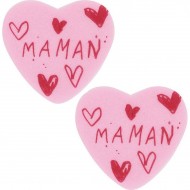 2 Coeurs Maman (4,2 x 3,9 cm) - Azyme