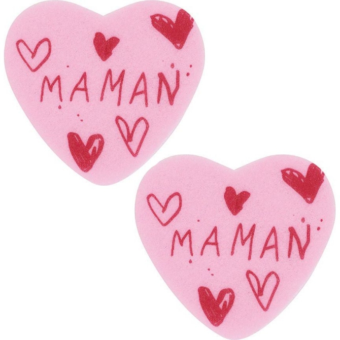 2 Coeurs Maman (4, 2 x 3, 9 cm) - Azyme 