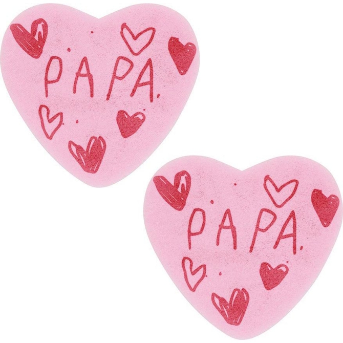 2 Coeurs Papa (4, 2 x 3, 9 cm) - Azyme 