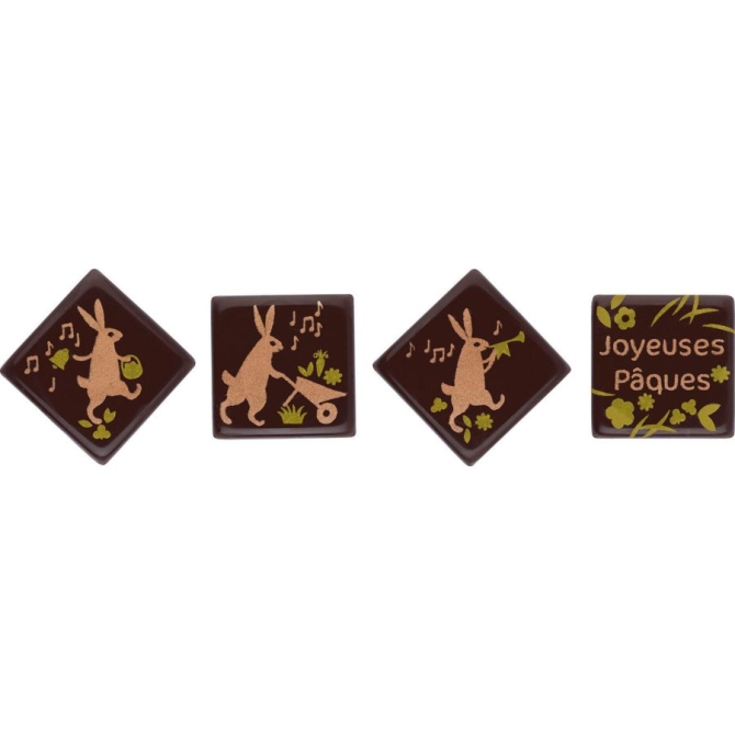 5 Carrs Dfil de Pques (3 cm) - Chocolat Noir 