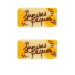 2 Plaquettes Joyeuses Pques Crayonn (4 cm) - Chocolat Blanc. n1