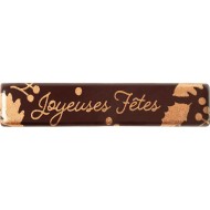 2 Plaquettes Joyeuses Fêtes Clairière (7 cm) - Chocolat
