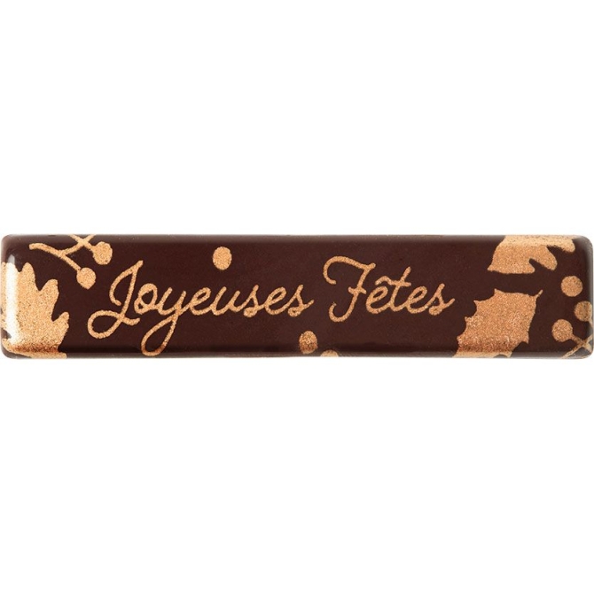 2 Plaquettes Joyeuses Ftes Clairire (7 cm) - Chocolat 