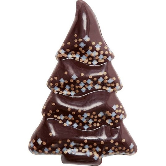 2 Sapins L Etincelante (4, 5 cm) - Chocolat 