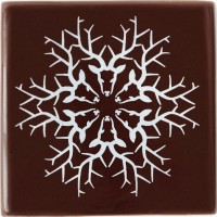 2 Embouts de Bche Gamme Cerf Flocon (8 cm) - Chocolat