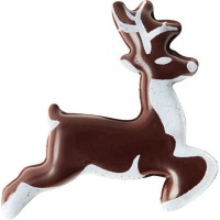 2 Rennes Gamme Cerf Flocon (4,5 cm) - Chocolat