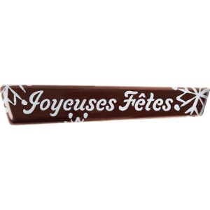 2 Plaquettes Joyeuses Ftes Gamme Cerf Flocon (4,5 cm) - Chocolat