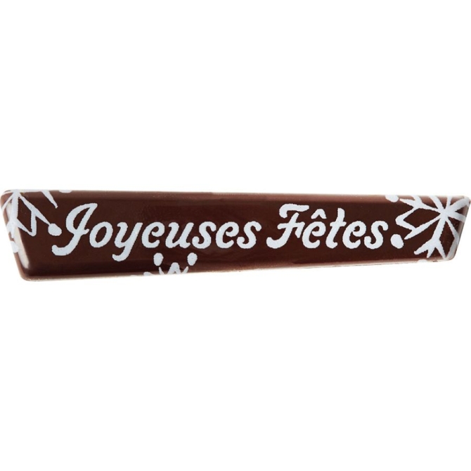 2 Plaquettes Joyeuses Ftes Gamme Cerf Flocon (4, 5 cm) - Chocolat 