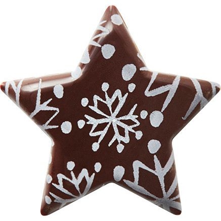 2 Etoiles Gamme Cerf Flocon (3, 7 cm) - Chocolat 