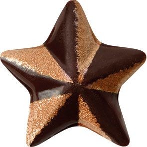 4 Etoiles 3D Papier Cadeau (2, 5 cm) - Chocolat 