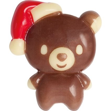 2 Nounours Noël (3, 6 cm) - Chocolat Blanc 