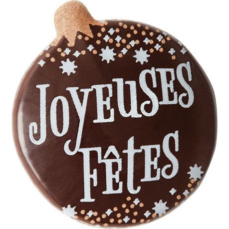 2 Boules 2D Bombe Joyeuses Ftes L Etincelante (5 cm) - Chocolat 
