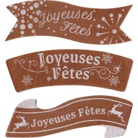 1 Banderole Joyeux Ftes (9,4 cm) - Azyme