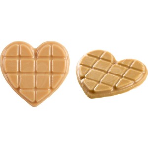 2 Coeurs Tablette (4 x 3,8 cm) - Chocolat Blond