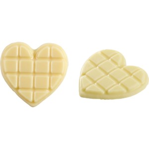 2 Coeurs Tablette (4 x 3,8 cm) - Chocolat Blanc