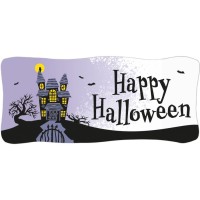 1 Banderole Happy Halloween Maison Hante  (10,5 cm) - Azyme