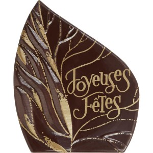 2 Embouts de Bche Joyeuses Ftes (8,5 cm) - Chocolat