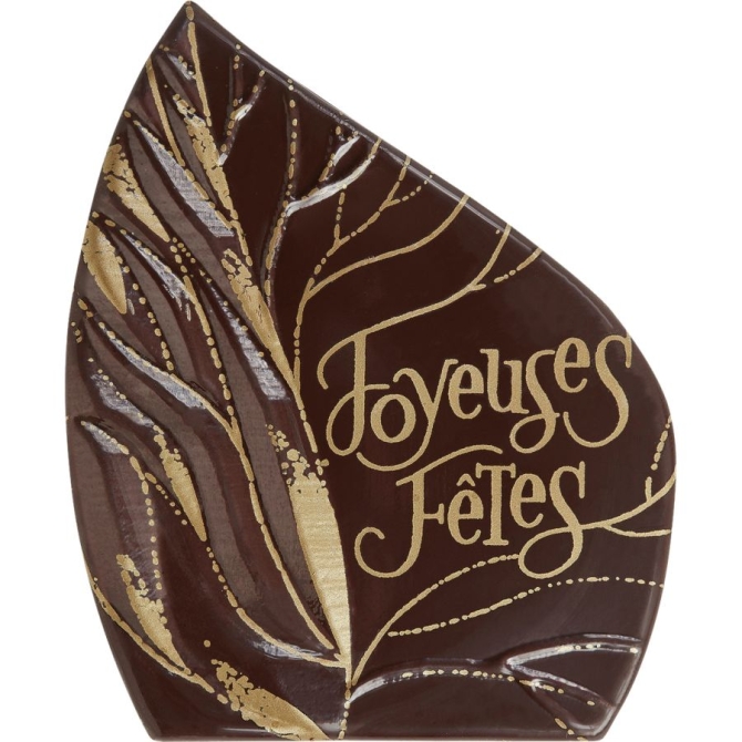 2 Embouts de Bche Joyeuses Ftes (8, 5 cm) - Chocolat 